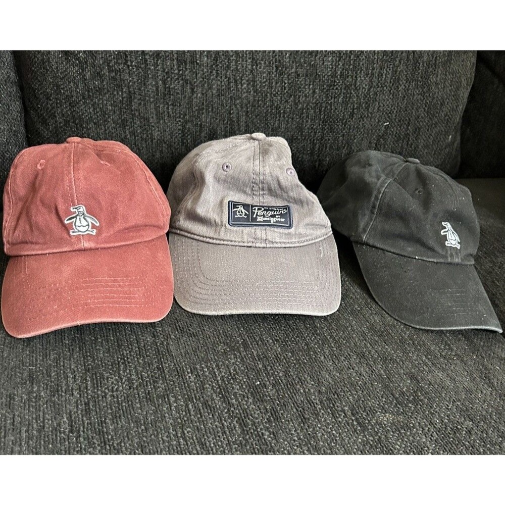 Original Penguin by Munsingwear Burgundy, Black, Gray Baseball Cap Adjustable